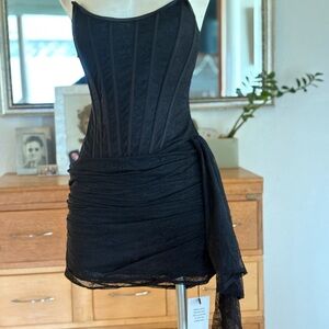 NBD Lynette Black Strapless Mini Dress